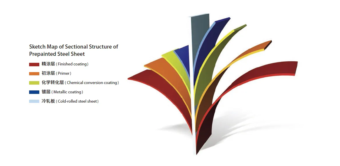 Sectional Structure of Prepainted Steel Sheet